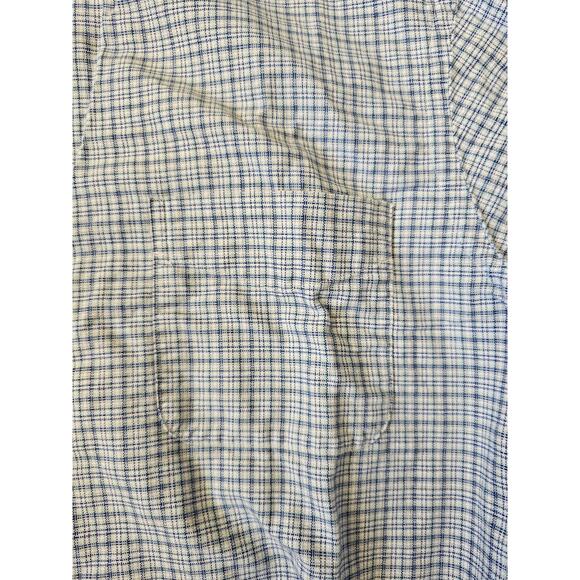 Cremieux Classics Shirt, Mens Large, White, Blue Plaid, Short Sleeve Button Down - Picture 4 of 9